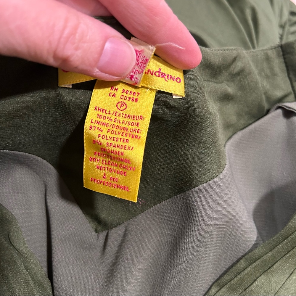 Catherine Malandrino olive green dress - Size 8 - Picture 10 of 13